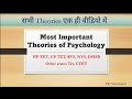 Theories of psychology in one for all teaching exams  hptet  ctet  uptet  the vani classes