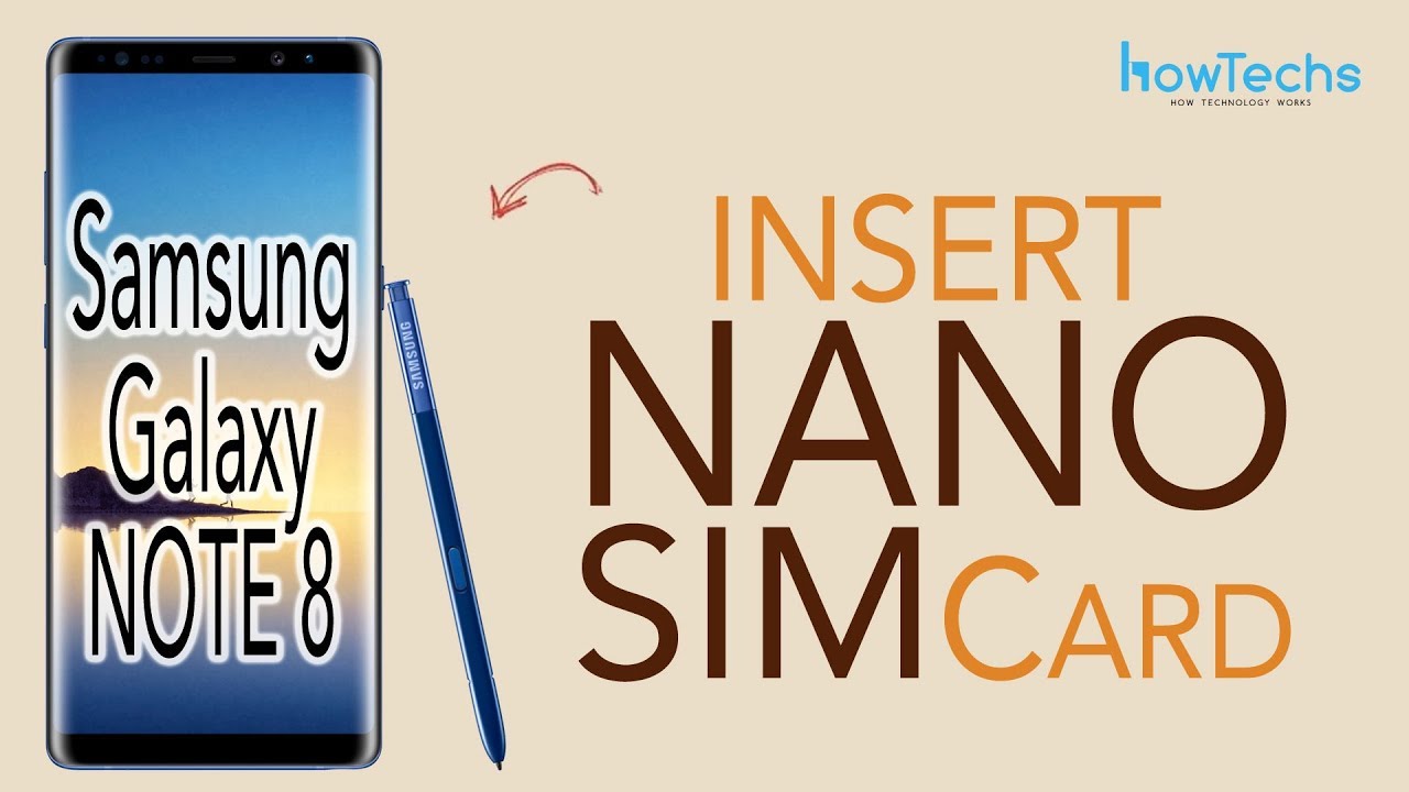 Samsung Galaxy Note 8 How To Insert Sim Cards Youtube