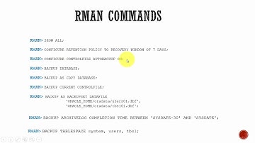Oracle DBA Complete Tutorial   RMAN Commands  By MrMerchant Co