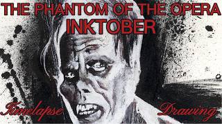 The Phantom of the Opera - Inktober Timelapse Drawing