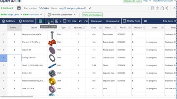 OpenBOM new move item up / down user experience