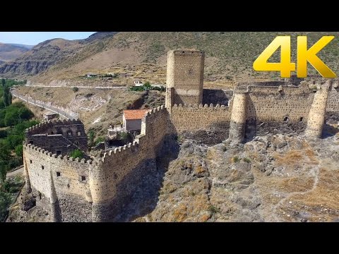 Khertvisi Fortress / ხერთვისის ციხე / Крепость Хертвиси / - 4K aerial video footage DJI Inspire 1