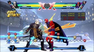 UmvC3 - Swords throw tag combo(Vergil/Doom/Strider)