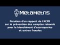 Rapport ACPR: Prévention du blanchiment via comptes rebonds