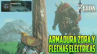 DÓNDE CONSEGUIR LA ARMADURA ZORA Y FLECHAS ELÉCTRICAS | LEGEND OF ZELDA: BREATH OF THE WILD