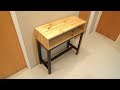 Mesa estilo industrial (hierro y madera) - Industrial side table - Parte 2