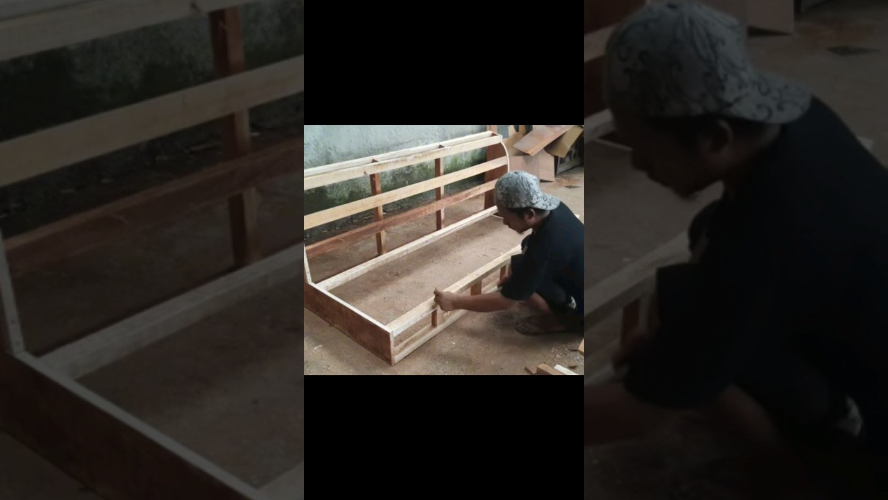 proses membuat rangka sofa 3 dudukan model baru part 3 