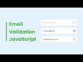 How to Validate Email in HTML CSS &amp; JavaScript | Email Validation