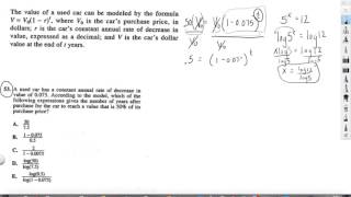 ACT Math  Logarithms and Exponents