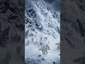 🐺 Giant Avalanche! Wolves Race to Survive ❄️🏔️ #Wolf #Avalanche #SnowMountain #ArcticWolf #usawolf