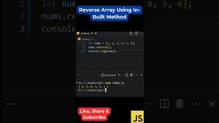 #56 Reverse Array in Place with .reverse() | JS Hack