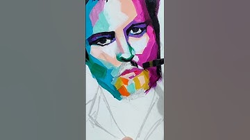 Jonny Depp portrait painting/ Pop art / Quick demo