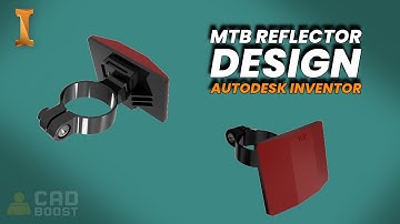 Rear Mountain Bike Reflector with Saddle Rail Mounting, Autodesk Inventor design