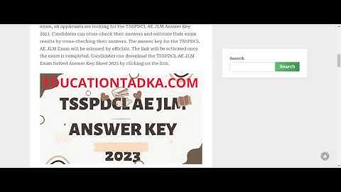 30 April TSSPDCL AE JLM Answer Key 2023 Telangana Junior Lineman, Assistant Engineer Cutoff Marks