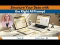 AI Prompt Tutorial: Grouping, Tables, and Style Control (Step-by-Step)