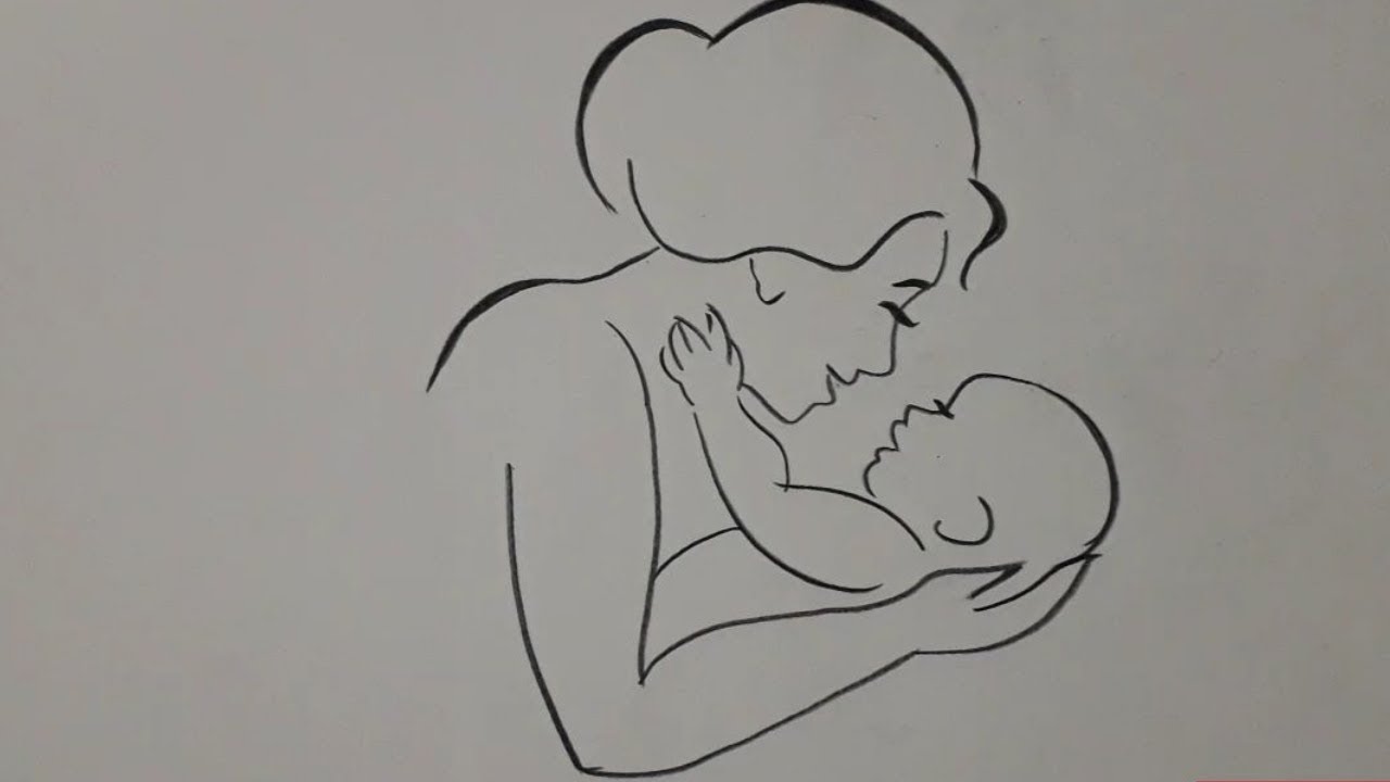 Mother's Day Drawing - How To Draw Mother's Day Step By Step