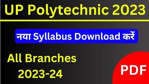 UP Polytechnic 2023-24 Syllabus kaise Download kare | Bteup Syllabus 2023-24 kaise Download kare