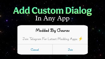 How to add custom dialog in any app ❤️⚡ | Add custom dialog | #video #hack #apphacks 