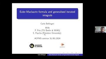 [31/05/2024] C. Bellingeri - The Euler-Maclaurin formula and generalised iterated integrals