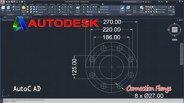 How to draw flange connector in AutoCAD, Autodesk, 3D Modeling, Sketches