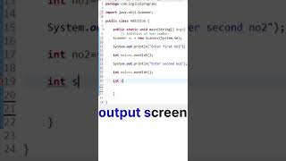 java add program #java #logic #simple