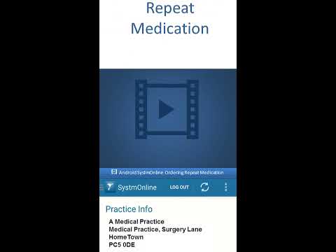 Ordering repeat prescriptions in SystmOnline on Android Devices