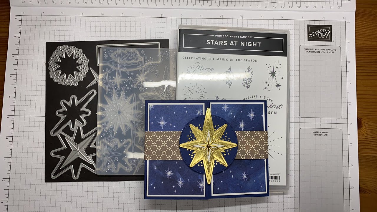 Stampin’ Up! Stars At Night Fun Fold Christmas Card Tutorial #diy # ...