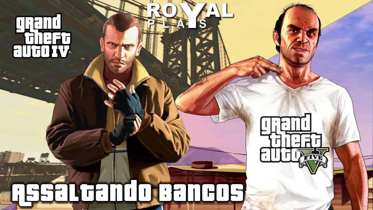 Assalto a banco - GTA IV x GTA V - Royal Gameplays #1