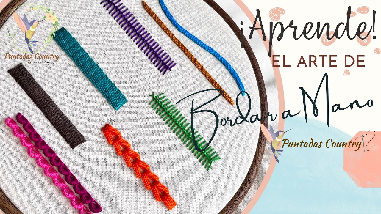 3 Puntadas de Bordado a Mano que los principiantes deben aprender ya!