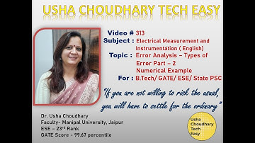 Video # 313- EMI (English) - Error Analysis  Part 2 - Examples Problems