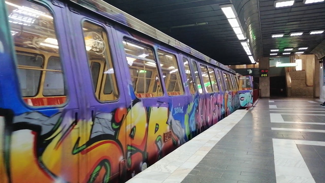 Bucharest Metro- IVA Metro at maneuvers at station Gara de Nord.