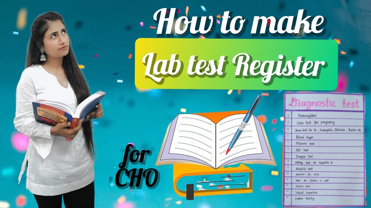 How to make Lab test Register। #NQAS assessment। #cho - YouTube