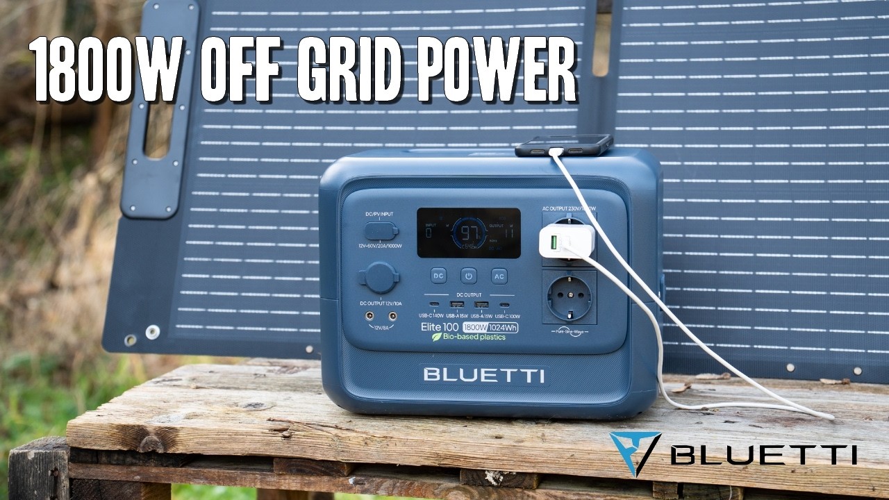 Bluetti Elite 100 V2 Test & Review : 1800W Portable Power Station + 100W  Solar Panel