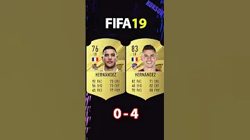 THEO VS LUCAS HERNANDEZ FIFA COMPARISON #shorts #football #fifa10 #fifa23
