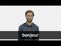 How to pronounce bonjour in french