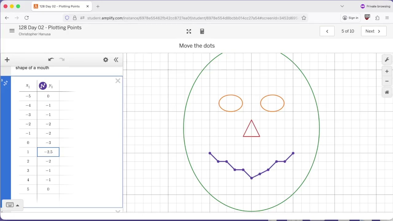 MATH 128 - Desmos Tutorial - Plotting Points