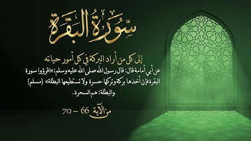 سورة البقرة من آية 66- 70 مكررة 10 مرات بصوت مشاري العفاسي