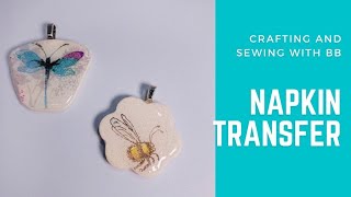 Napkin Transfer to Polymer Clay