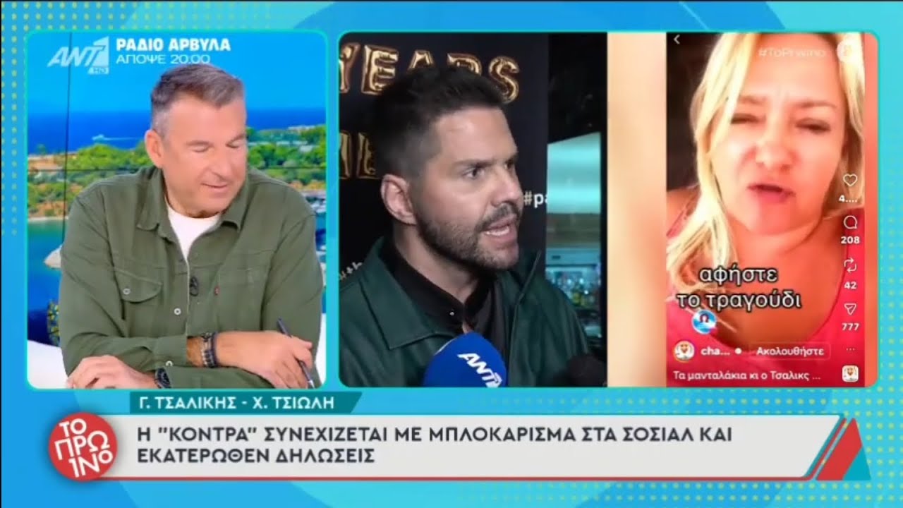 Γιώργος Τσαλίκης - Χριστίνα Τσιώλη. Η κόντρα συνεχίζεται.