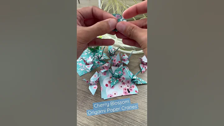 Quickest Way to Fold Cherry Blossom Origami Paper Cranes Asmr