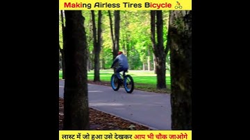 Making Airless Tires Bicycle🚴wait for last look 😍 #shorts #youtubeshorts