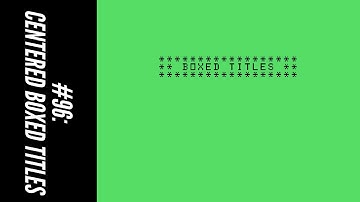 #96: Centered Boxed Titles (101 Programming Tips & Tricks for the TI-99/4A Home Computer)