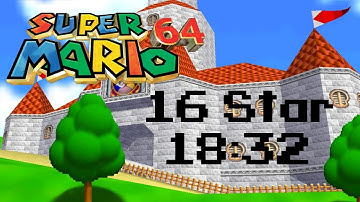 SM64 - 16 Star (No LBLJ) Speedrun in 18:32