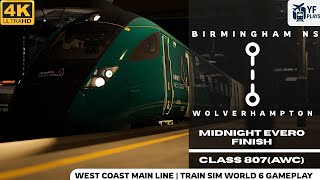 Train Sim World 6 | WCML: Birmingham New Street → Wolverhampton | Midnight Evero Finish | Class 807