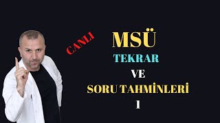 MSÜ SORU TAHMİNLERİ #msü #msüsoruları #msüsınavı #msütekrar