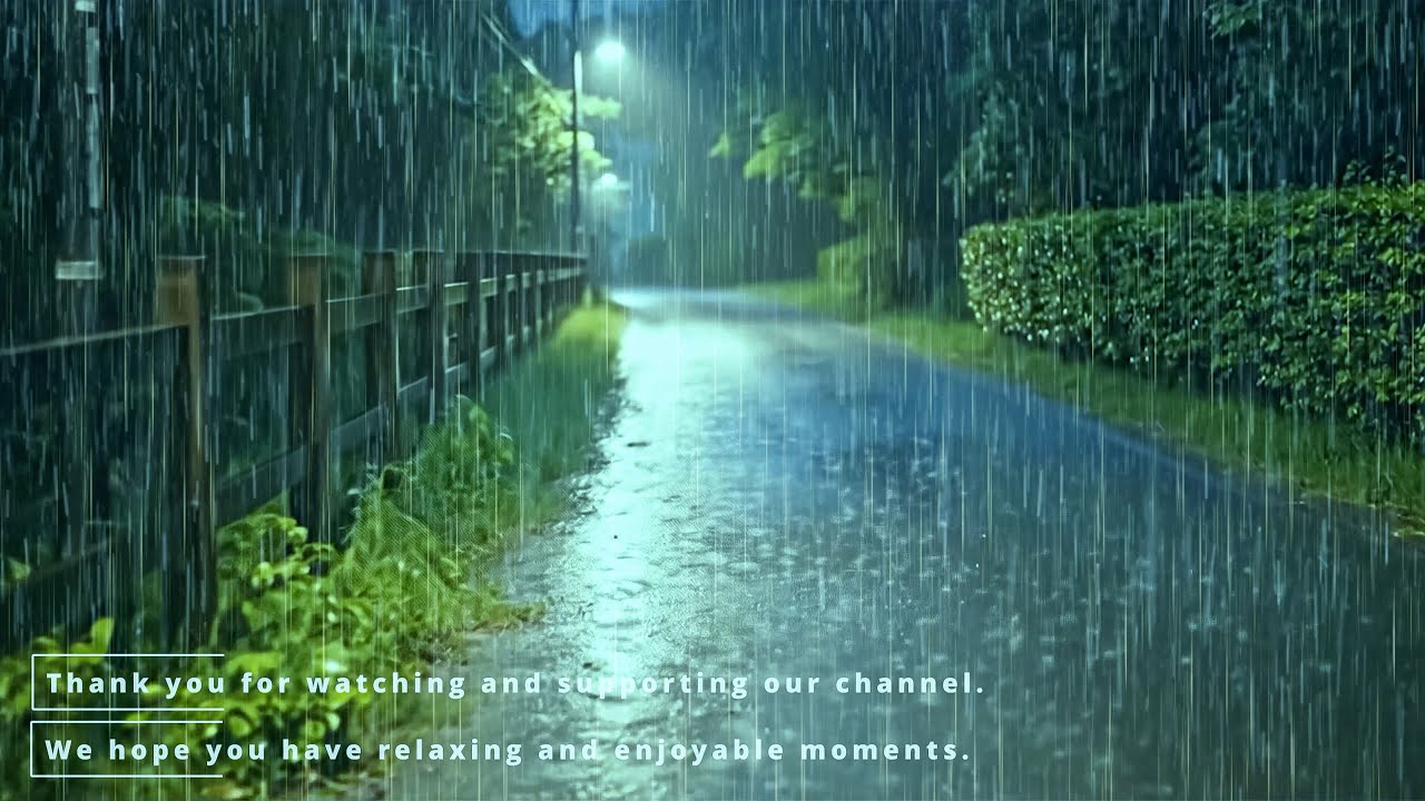 Drift into Deep Sleep with Gentle Rain on Quiet Road | ASMR Rain to Relax, Zero Stress