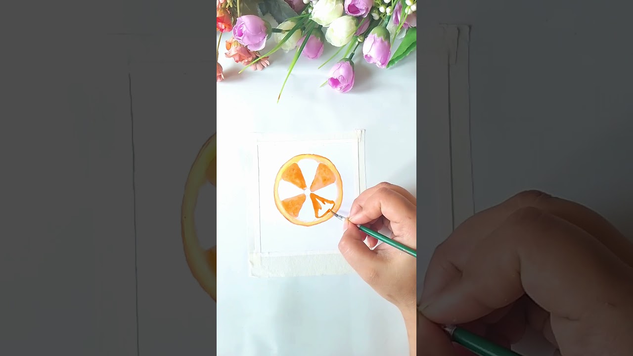 Orange slice painting ||