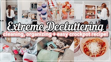 EXTREME CLEAN WITH ME + DECLUTTER + ORGANIZE | SPEED CLEANING MOTIVATION | KITCHEN ORGANIZATION