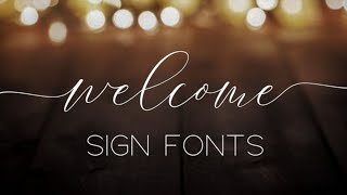 Fonts for Welcome Signs Pt 1 | Fonts w/ Tails and Swashes | DIY Cricut Wedding screenshot 5