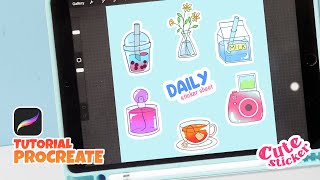 How To Draw Cute Stickers | PROCREATE TUTORIAL screenshot 2